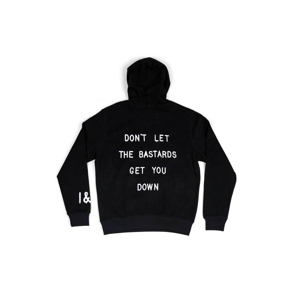 NEW IRON & RESIN men's don't let the bastards hoodie in black
